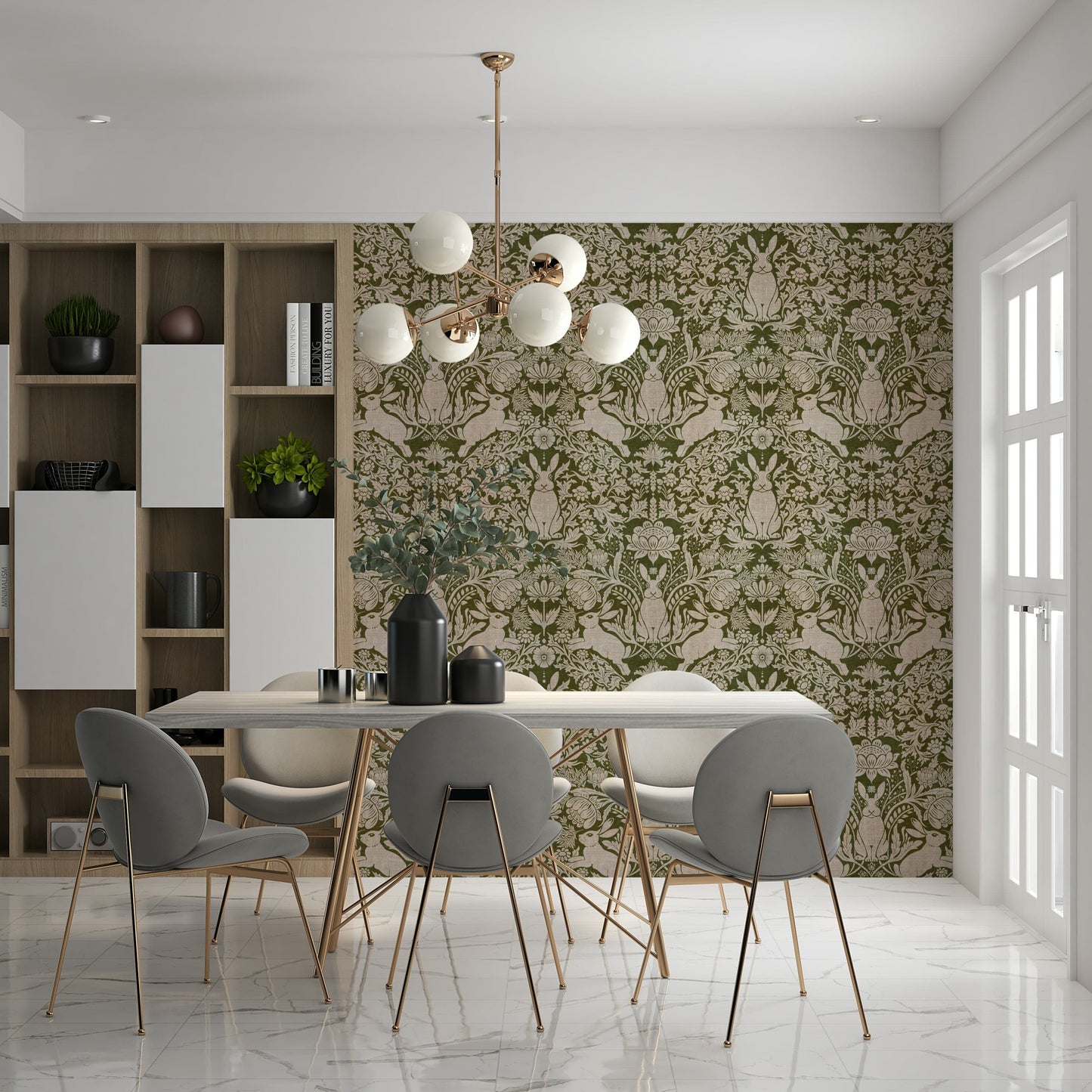 Forest Hare Tapestry Wallpaper⁠