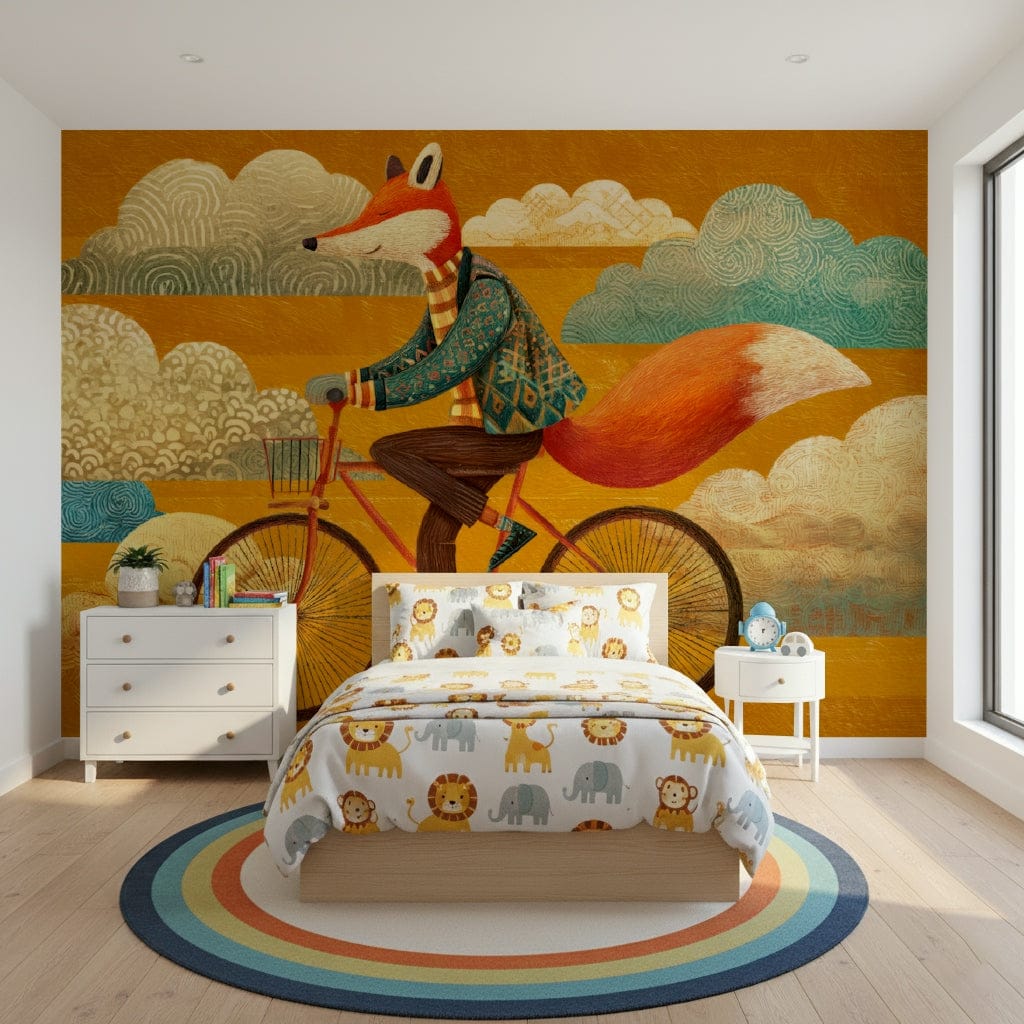 Fox's Autumnal Ride Wall Mural