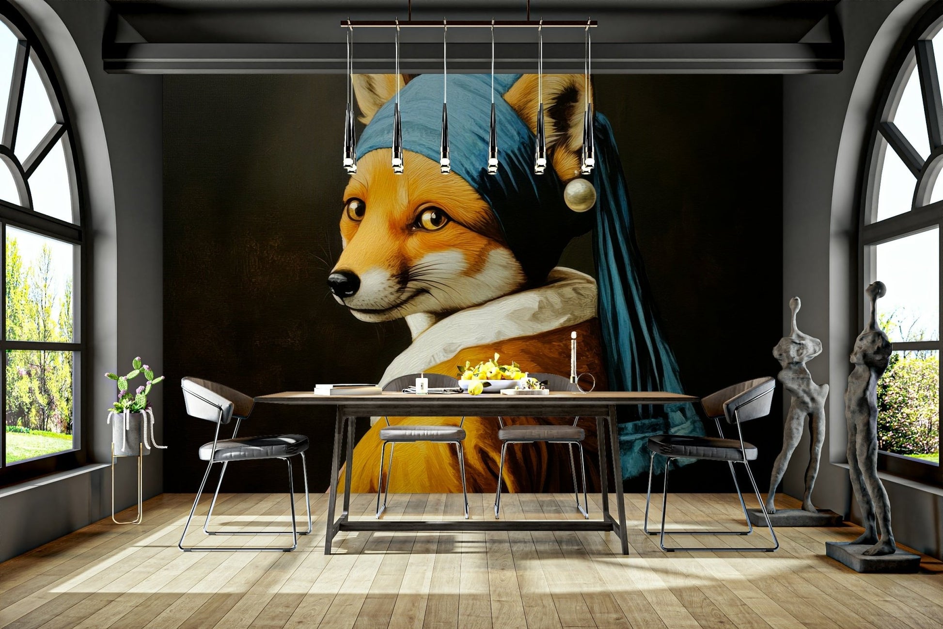 fox dressed in a golden robe

