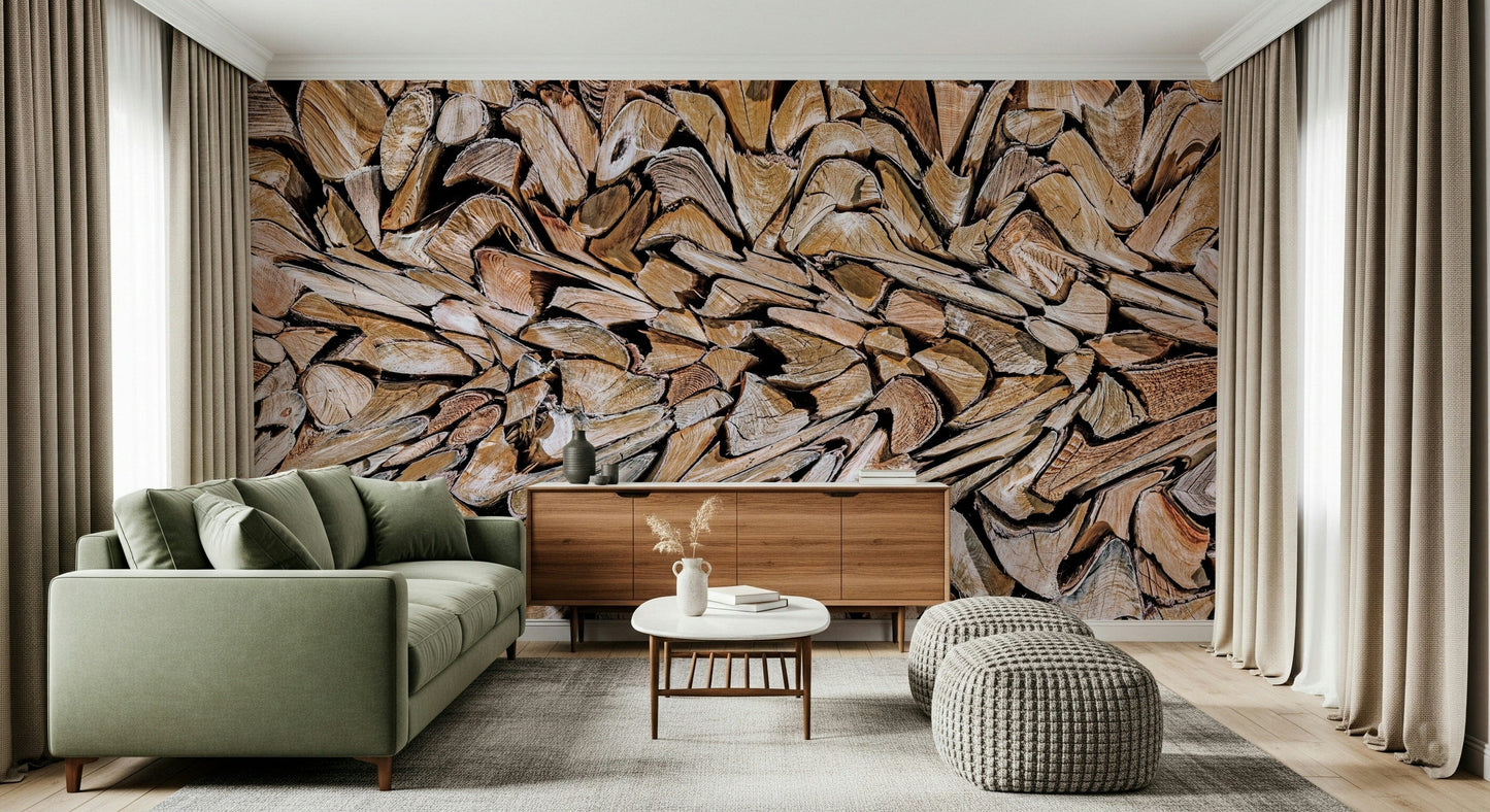 Fractured Timber Wall Mural -1255418