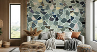 Organic Fragmented Harmony ceramic surface mural.