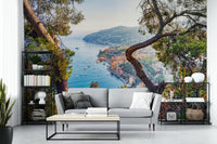 Scenic wallpaper of South of France coastal towns

