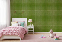 Fresh Green Check Wallpaper⁠