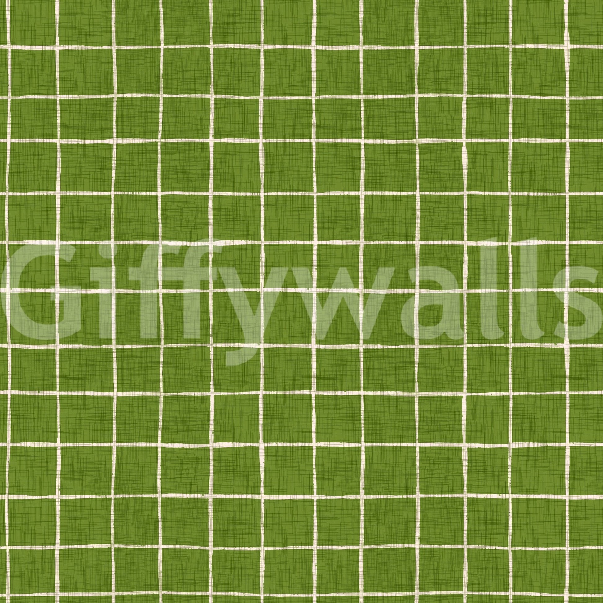 Fresh Green Check Wallpaper⁠