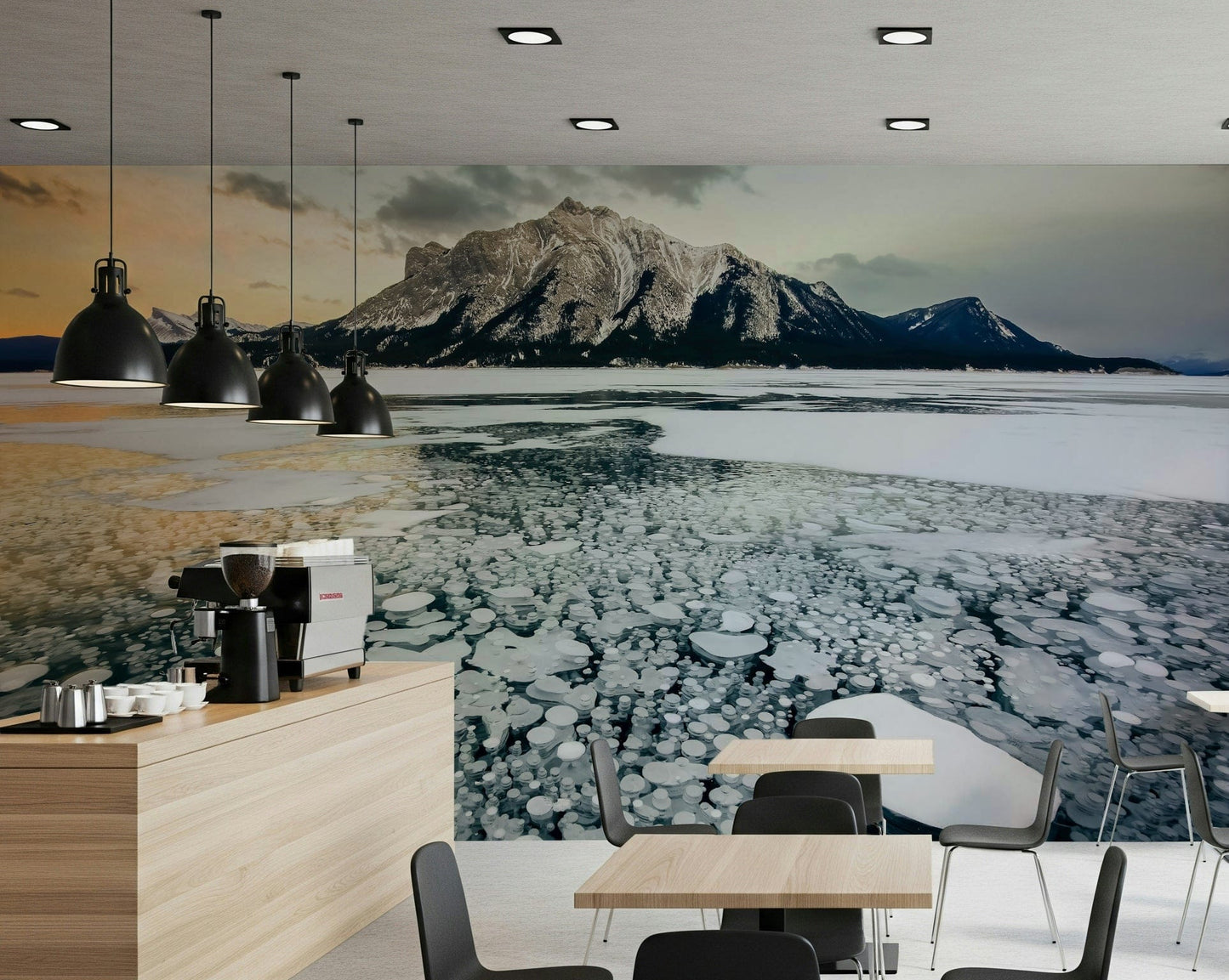 Frozen Bubbles: Mountain Vista Wall Mural -2414949