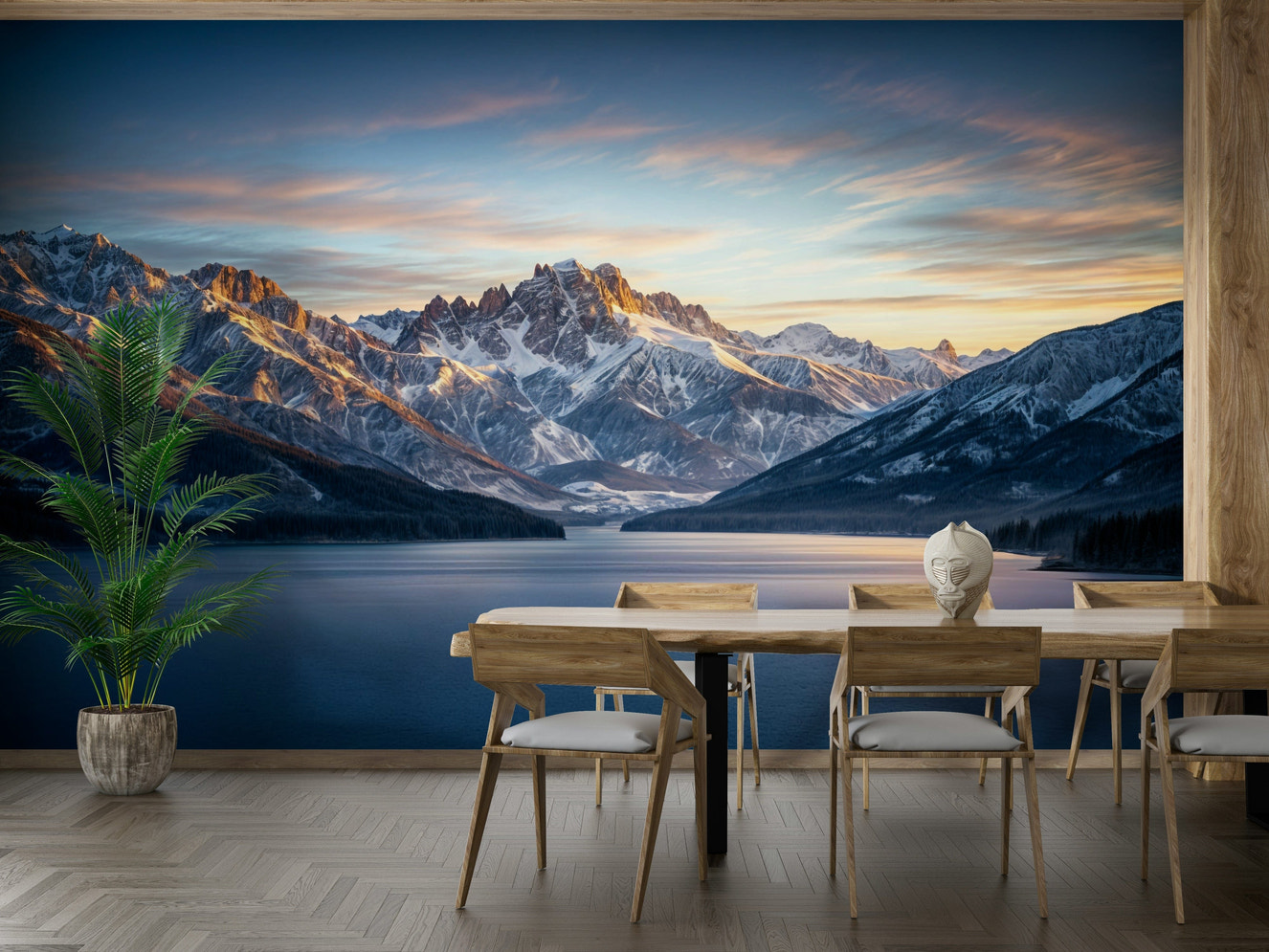 The wallpaper for walls being admired in a home.