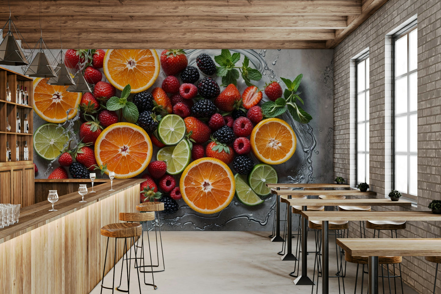 A seamless pattern for a kitchen or dining room.

