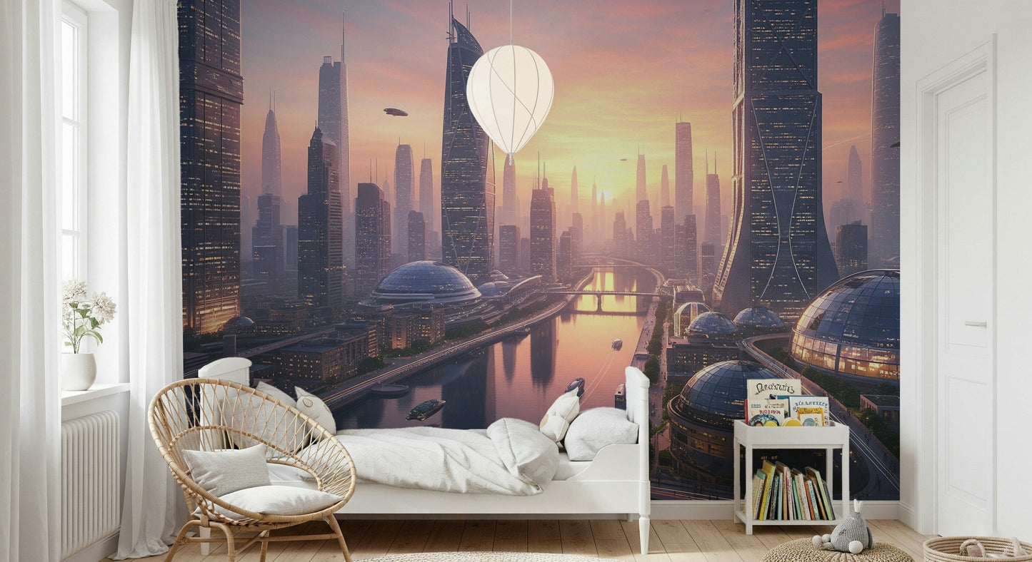 Future Metropolis Wall Mural