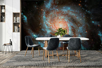 The room's lighting highlights the dramatic feel of the pattern.

