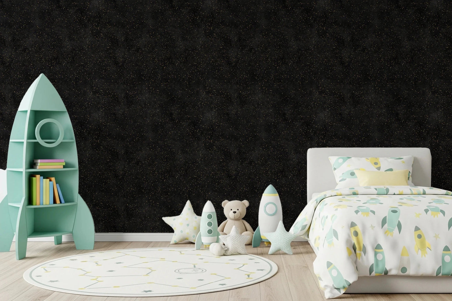 Galactic Star Field - Charcoal Wallpaper⁠