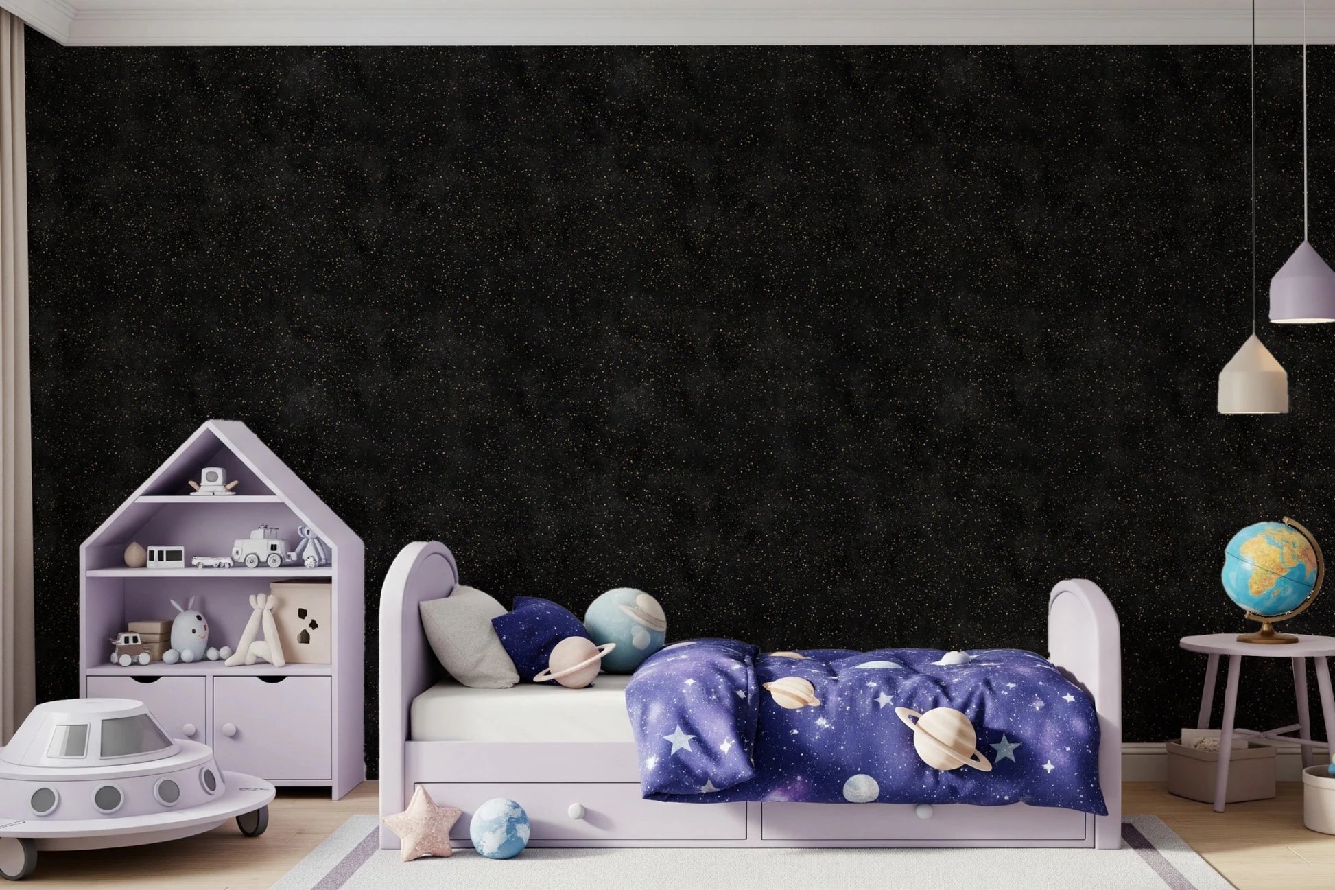 Galactic Star Field - Charcoal Wallpaper⁠