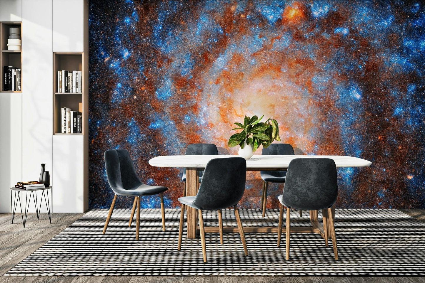 The composition is dynamic and full of depth.

