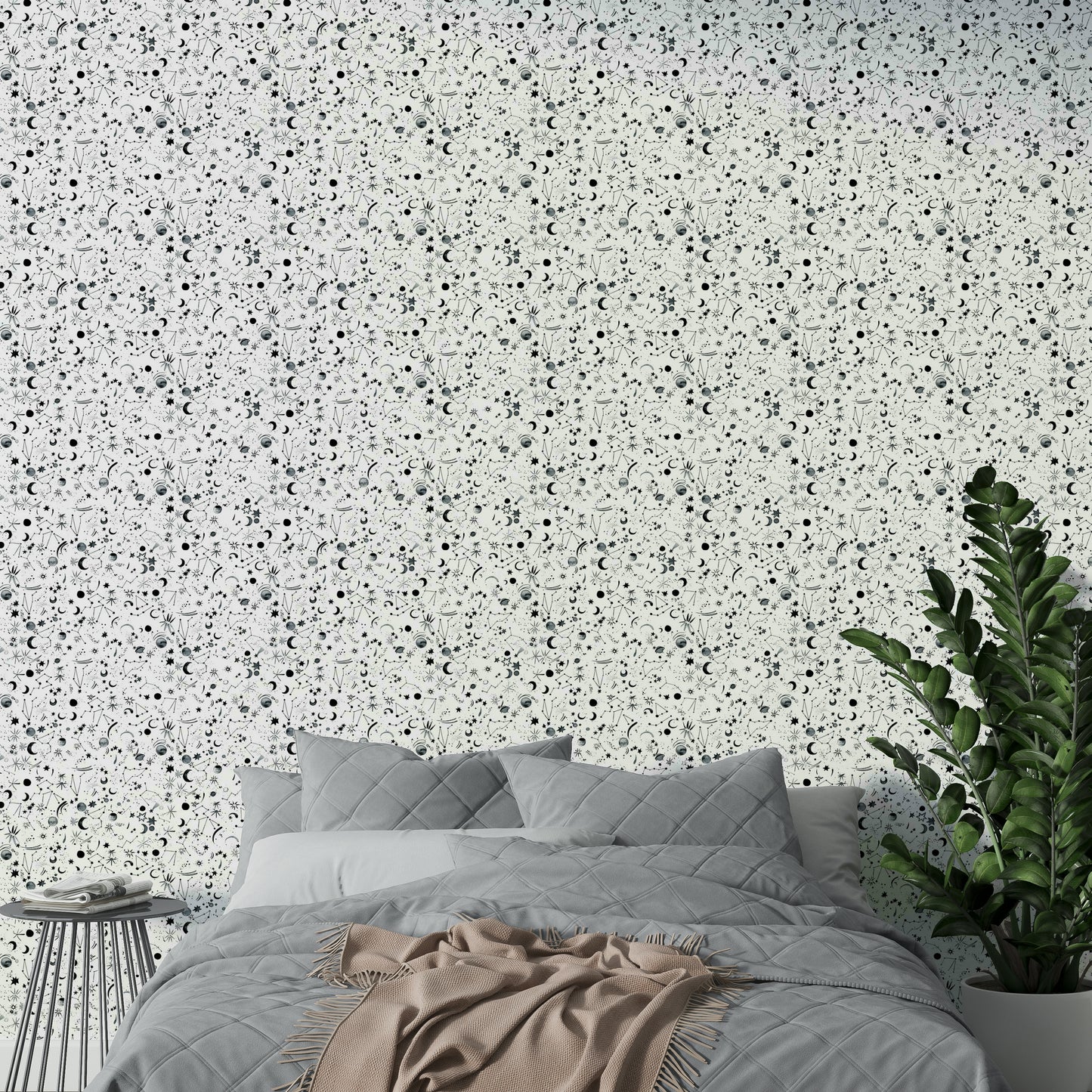 Vibrant galaxy wall mural with deep space stars

