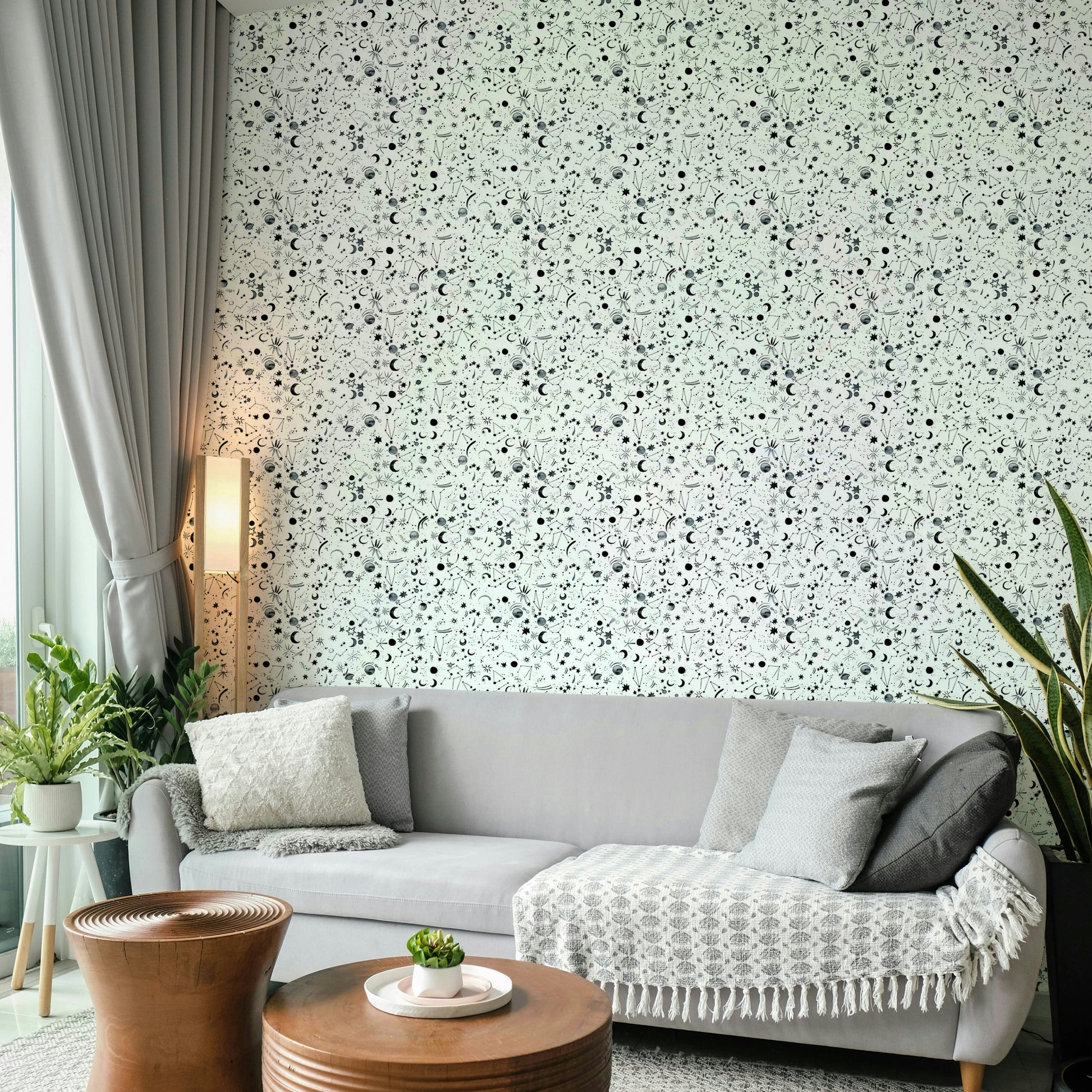 Outer space wallpaper for stargazing interiors

