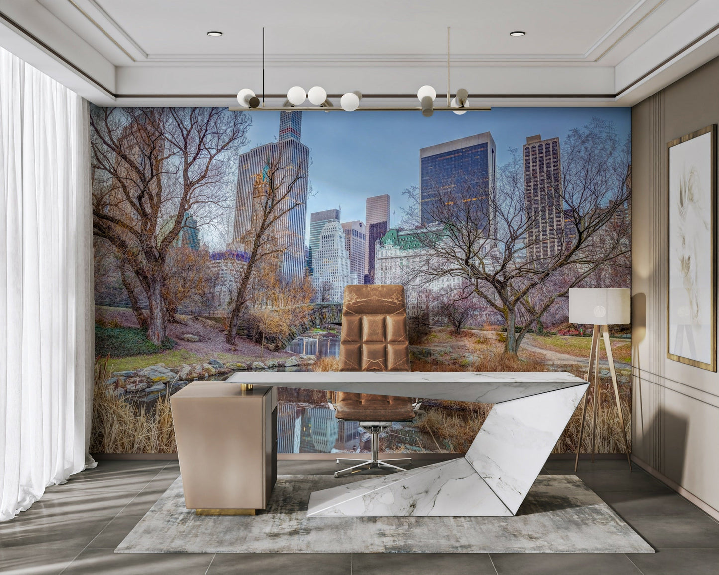 Iconic bridge in Central Park wallpaper
