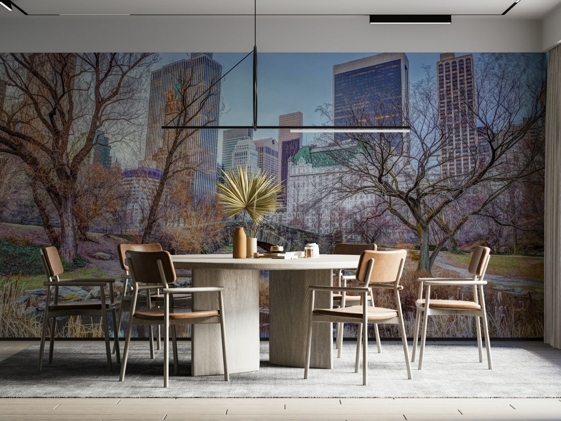 Peaceful park scene with reflection
