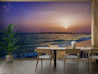 Sunset mural featuring Gasparilla Island horizon

