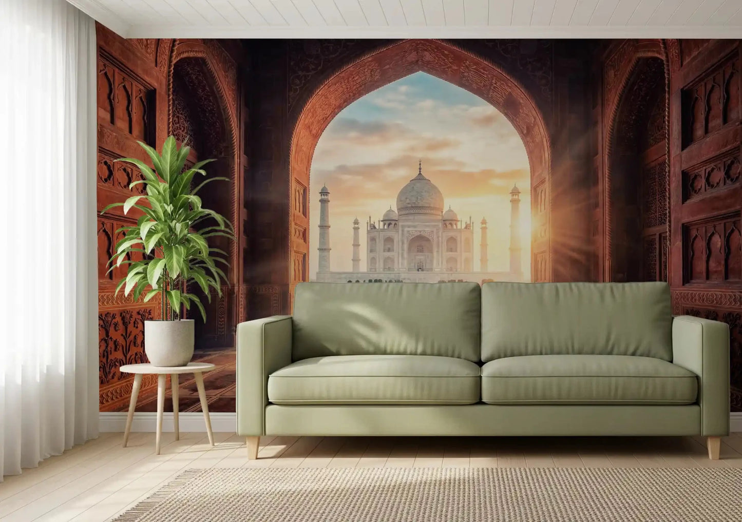 Office room Taj Mahal Gateway to Grandeur golden light mural