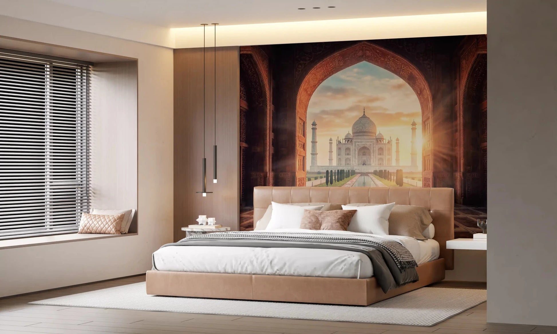 Taj Mahal Gateway to Grandeur golden hour arch wall mural