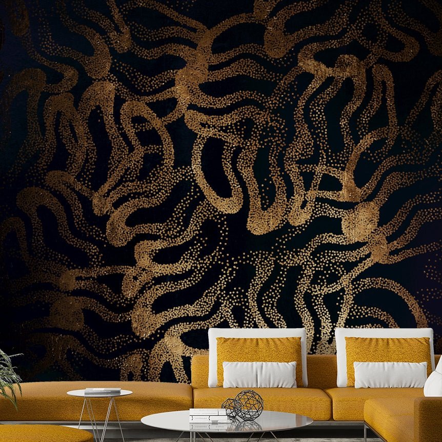 Bold brushstrokes and flat areas of intense color.
