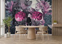 Metallic finish enhancing vibrant colors

