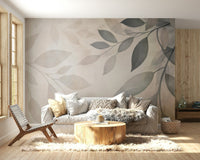 Beige grey wallpaper for modern interiors

