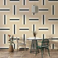 Minimalist geometric wallpaper for dynamic room decor

