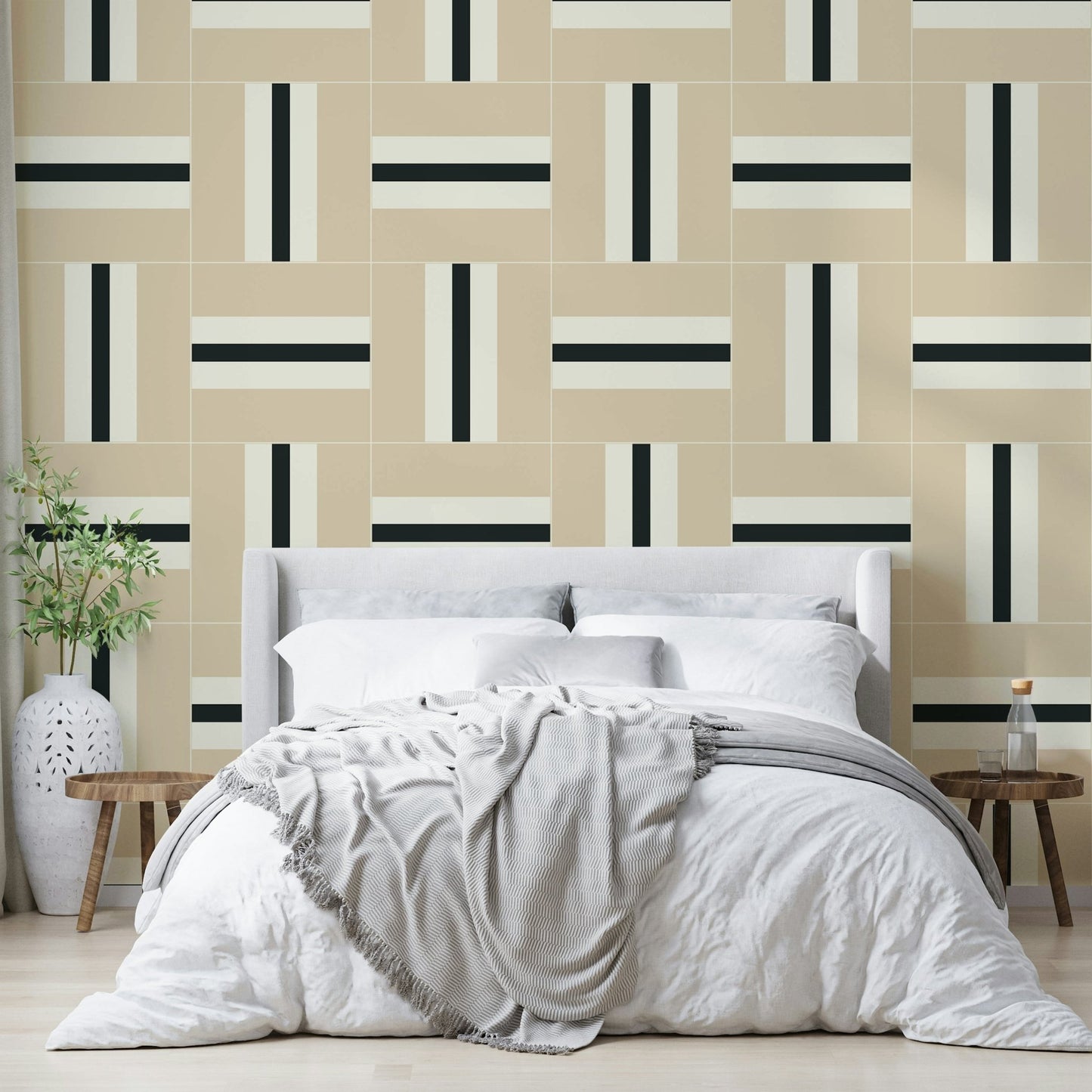 Modern geometric wallpaper featuring dynamic shapes

