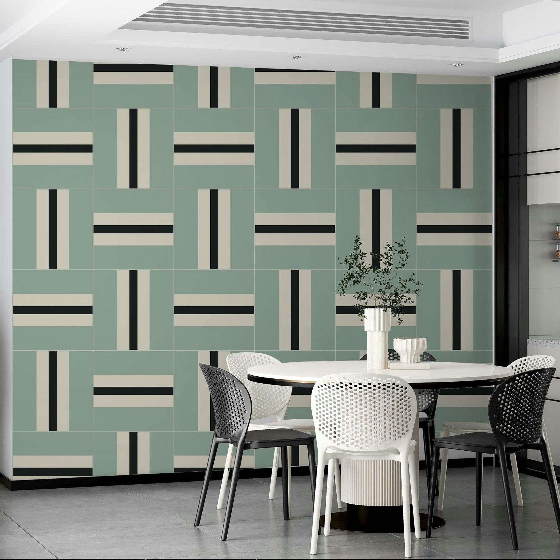 Geometric 05 wallpaper in neutral colors for modern decor

