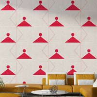 Living room with Geometric 06 accent wall

