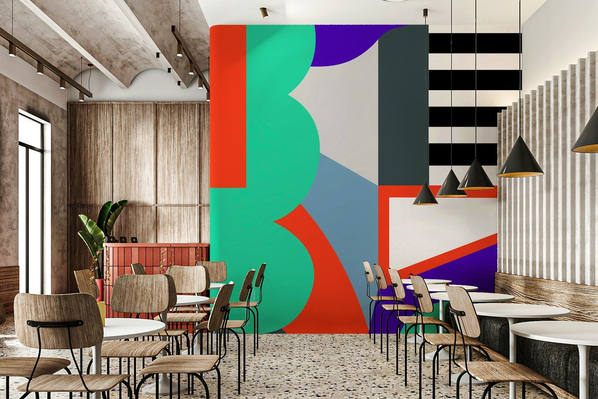 Abstract geometric design with sharp lines for a modern look

