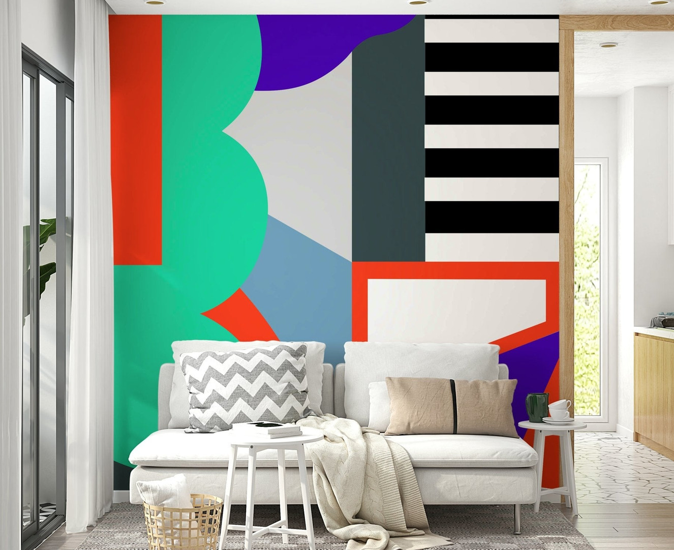 Intricate geometric shapes and lines for a sleek and bold wall design