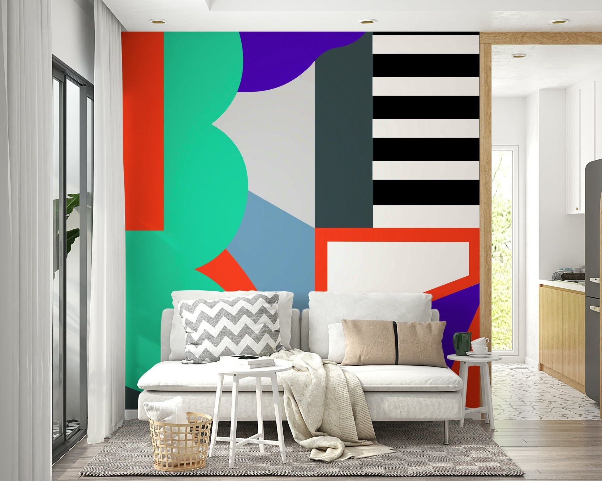 Intricate geometric shapes and lines for a sleek and bold wall design