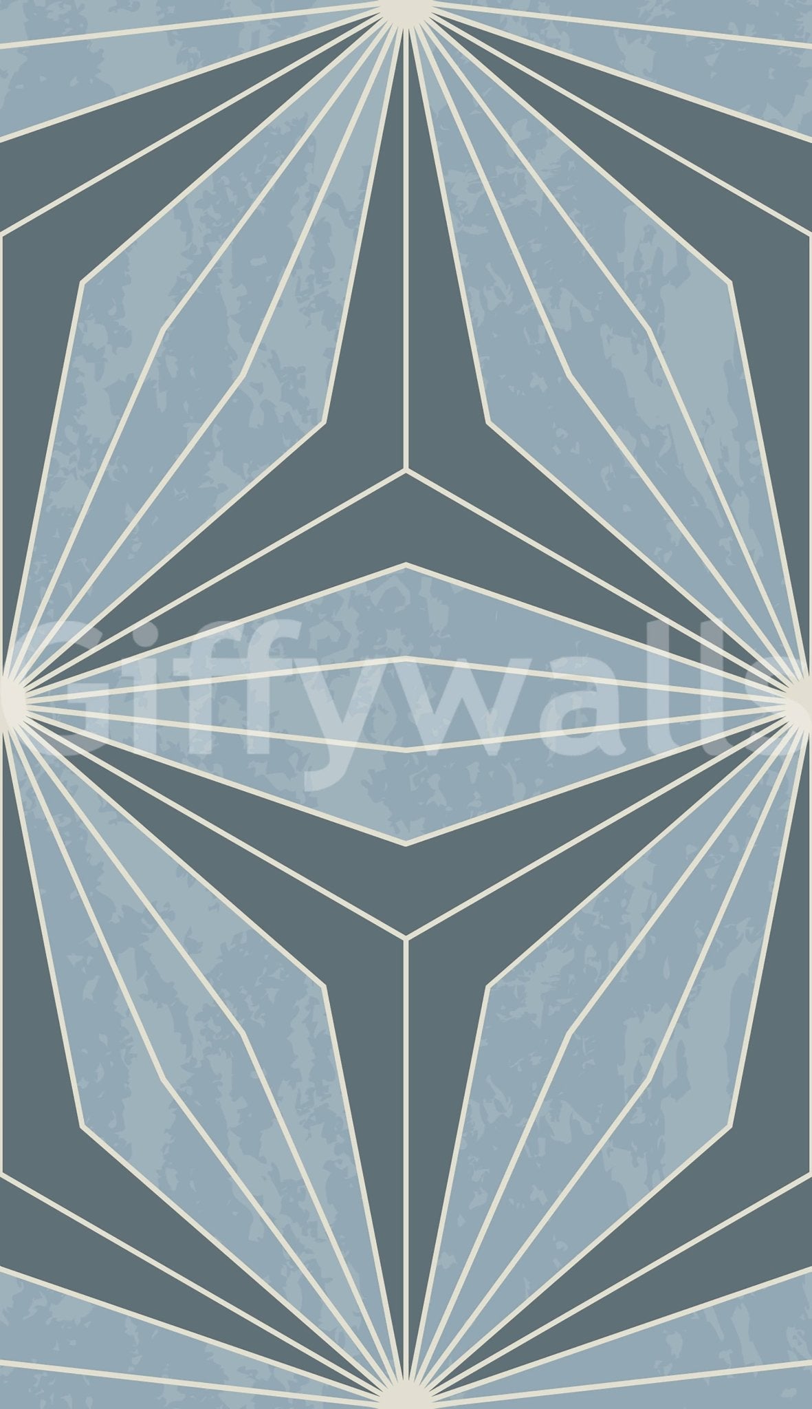 Vintage style fan Radiance mural brings architecture to your walls.