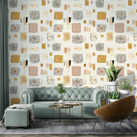 Geometric Harmony pattern wallpaper bringing subtle elegance.

