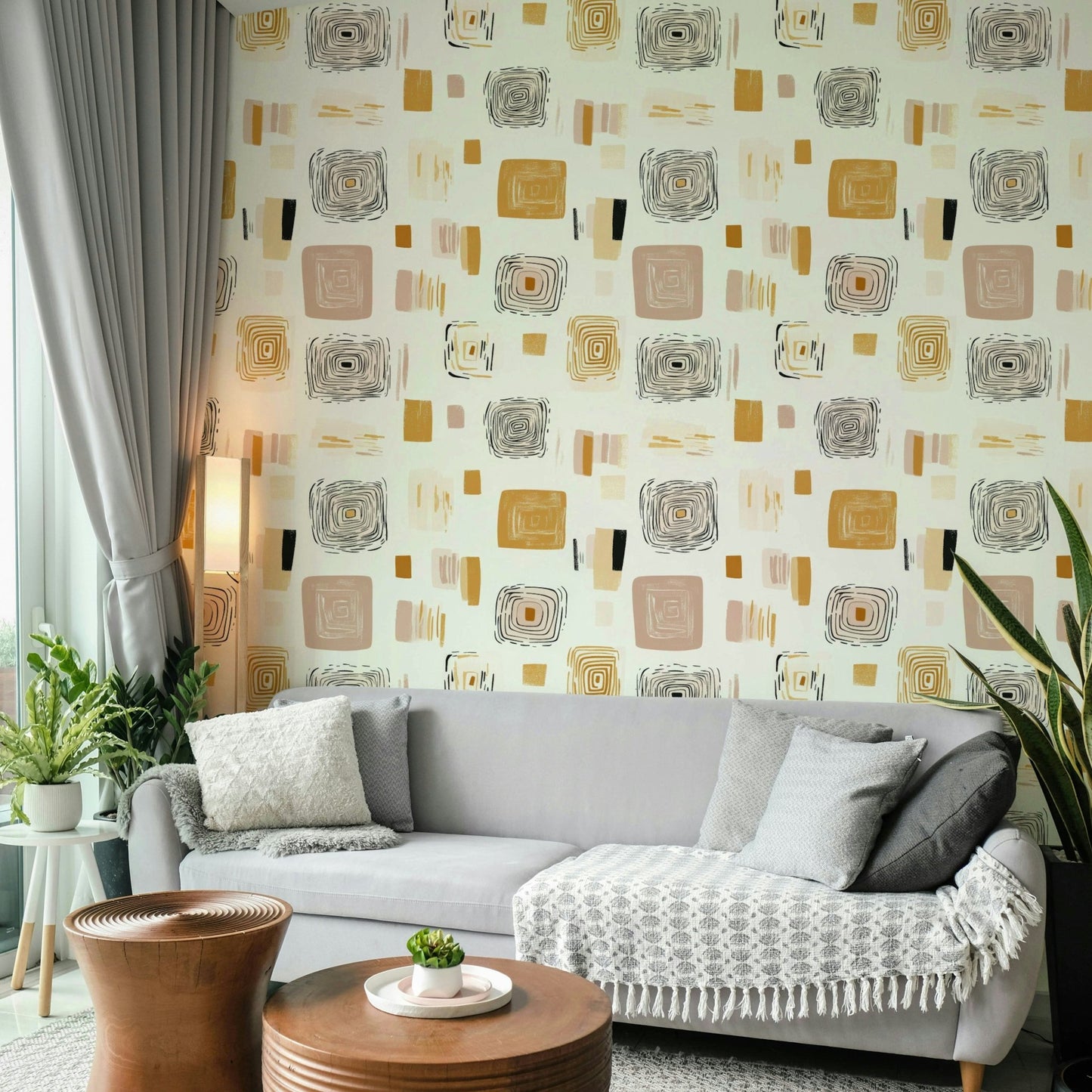 Sophisticated geometric wallpaper for walls with clean patterns.

