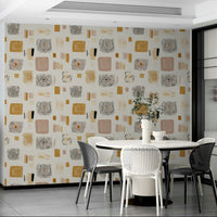 Elegant geometric pattern wall mural for minimalist spaces.

