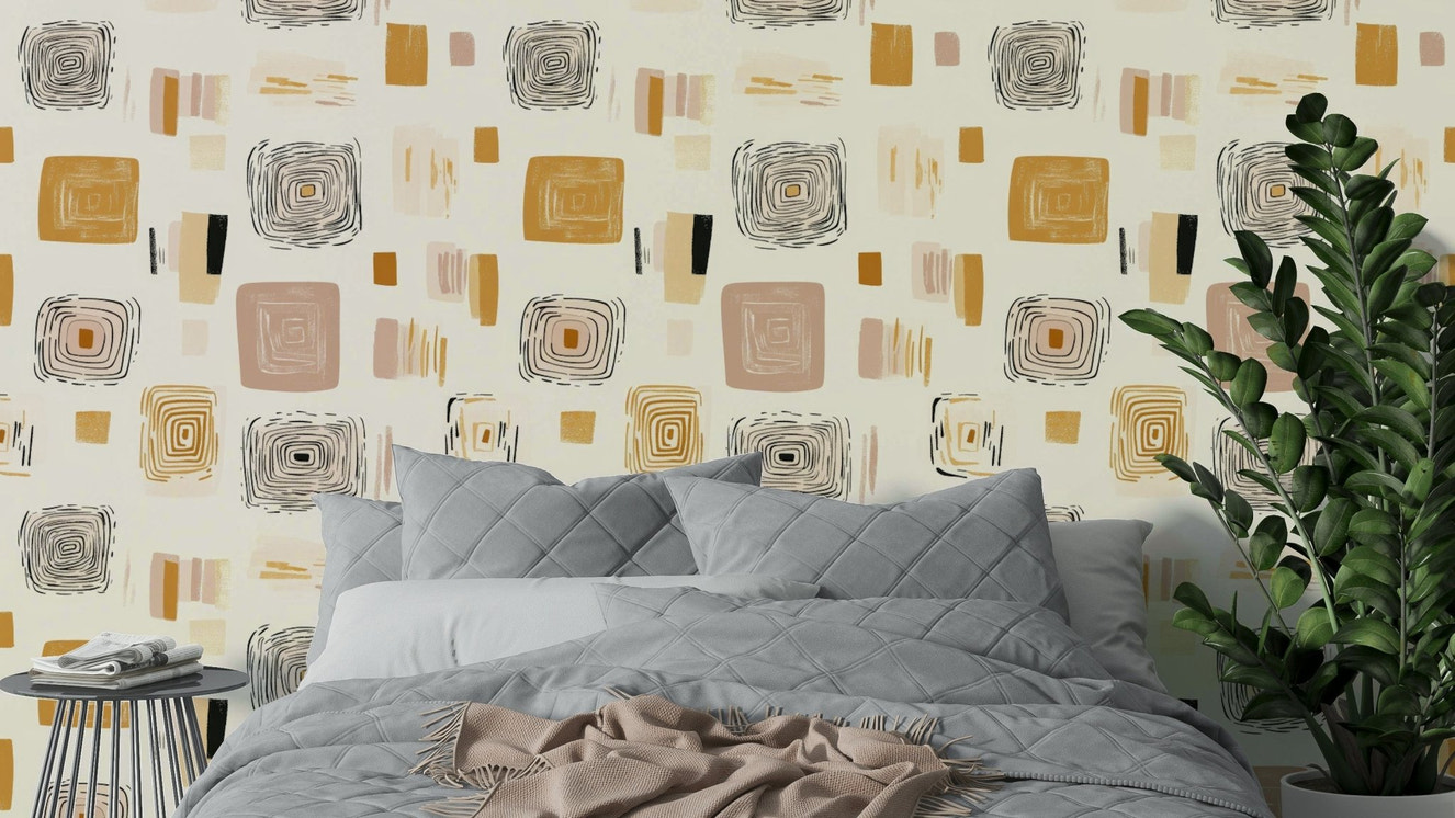 Geometric Harmony Pattern Wallpaper with sleek lines and shapes.

