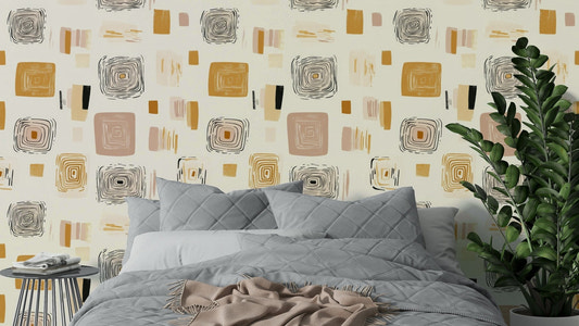 Geometric Harmony Pattern Wallpaper with sleek lines and shapes.

