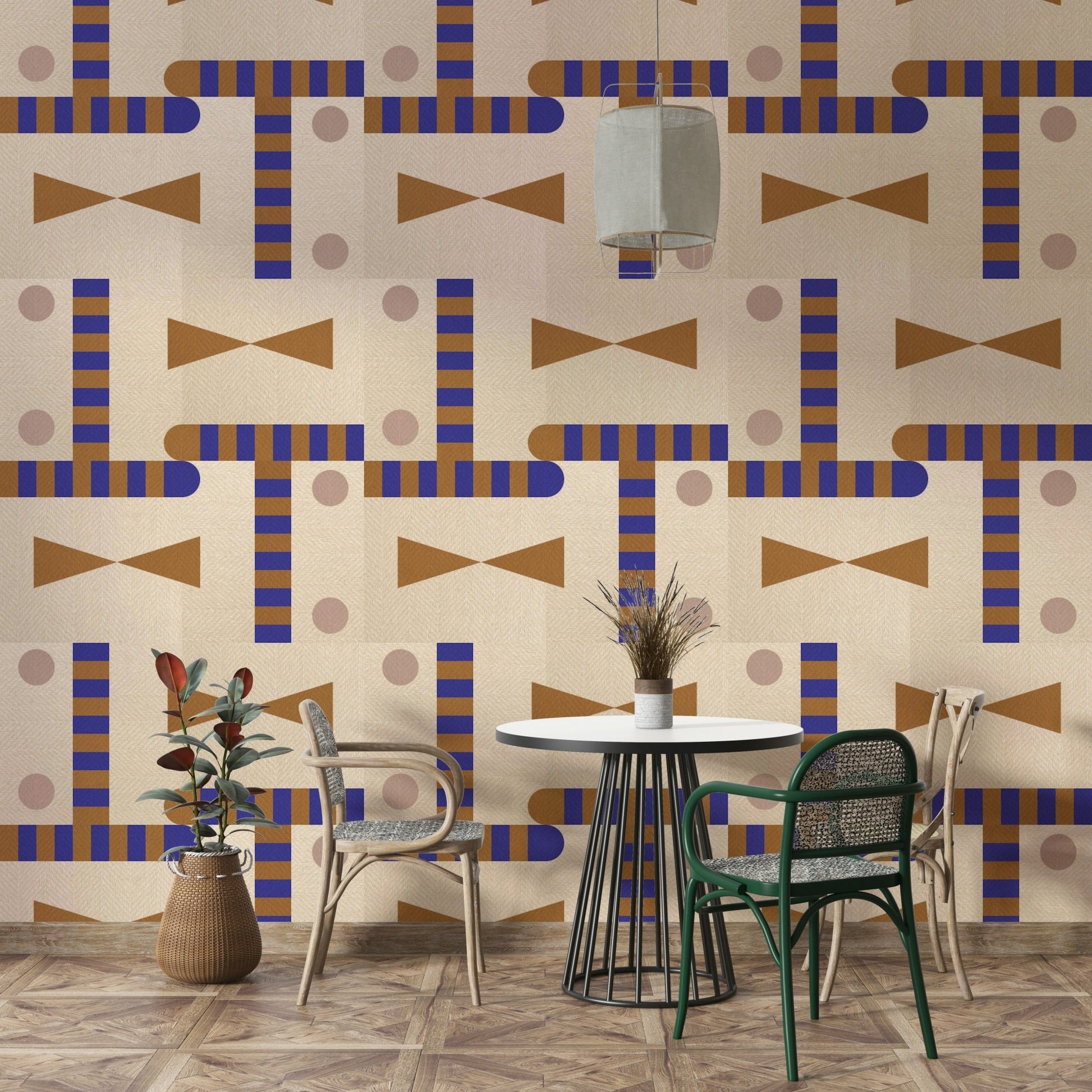 Bedroom mural with creative style

