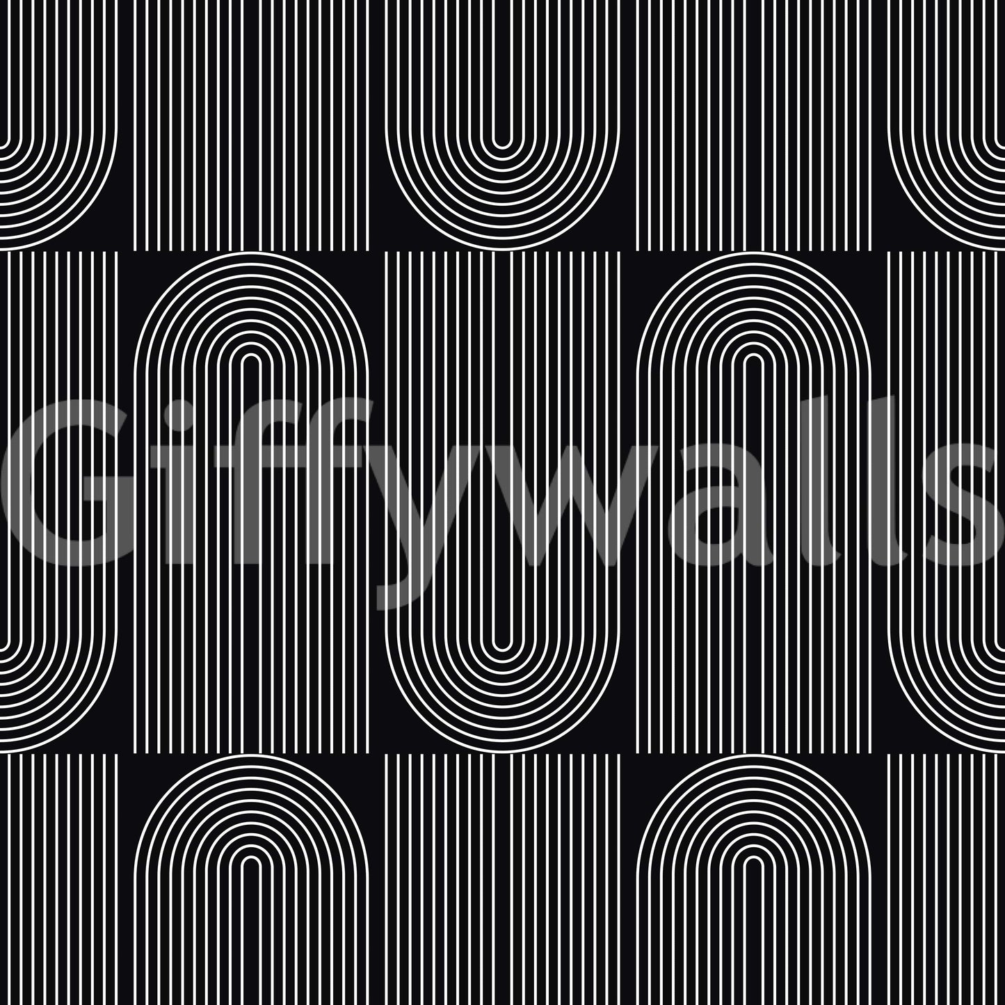 A seamless pattern of flowing lines on a wall

