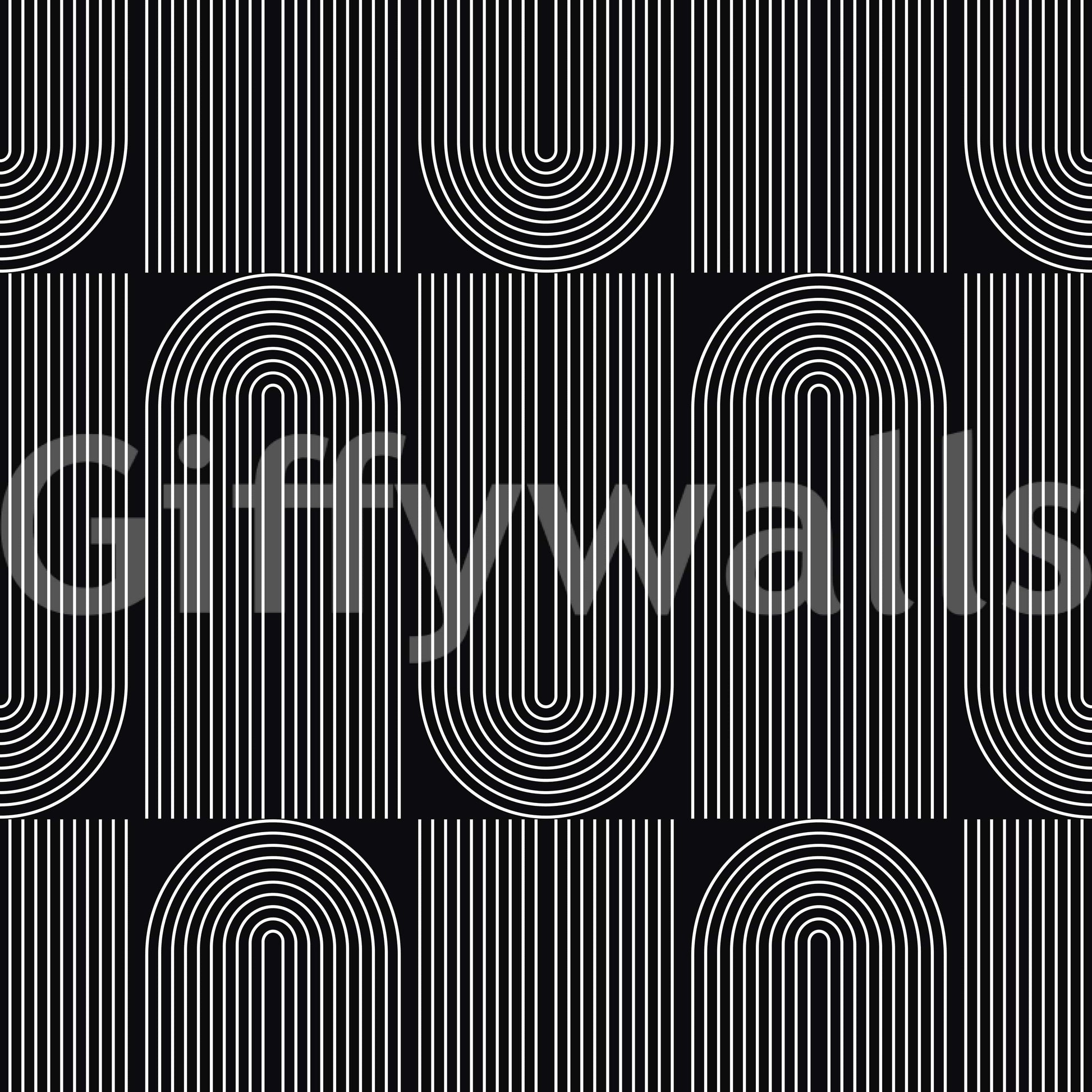 A seamless pattern of flowing lines on a wall

