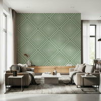 Sage wall mural soothing shade light olive green visual texture.