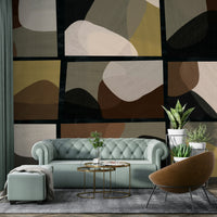 Stone block pattern wall design

