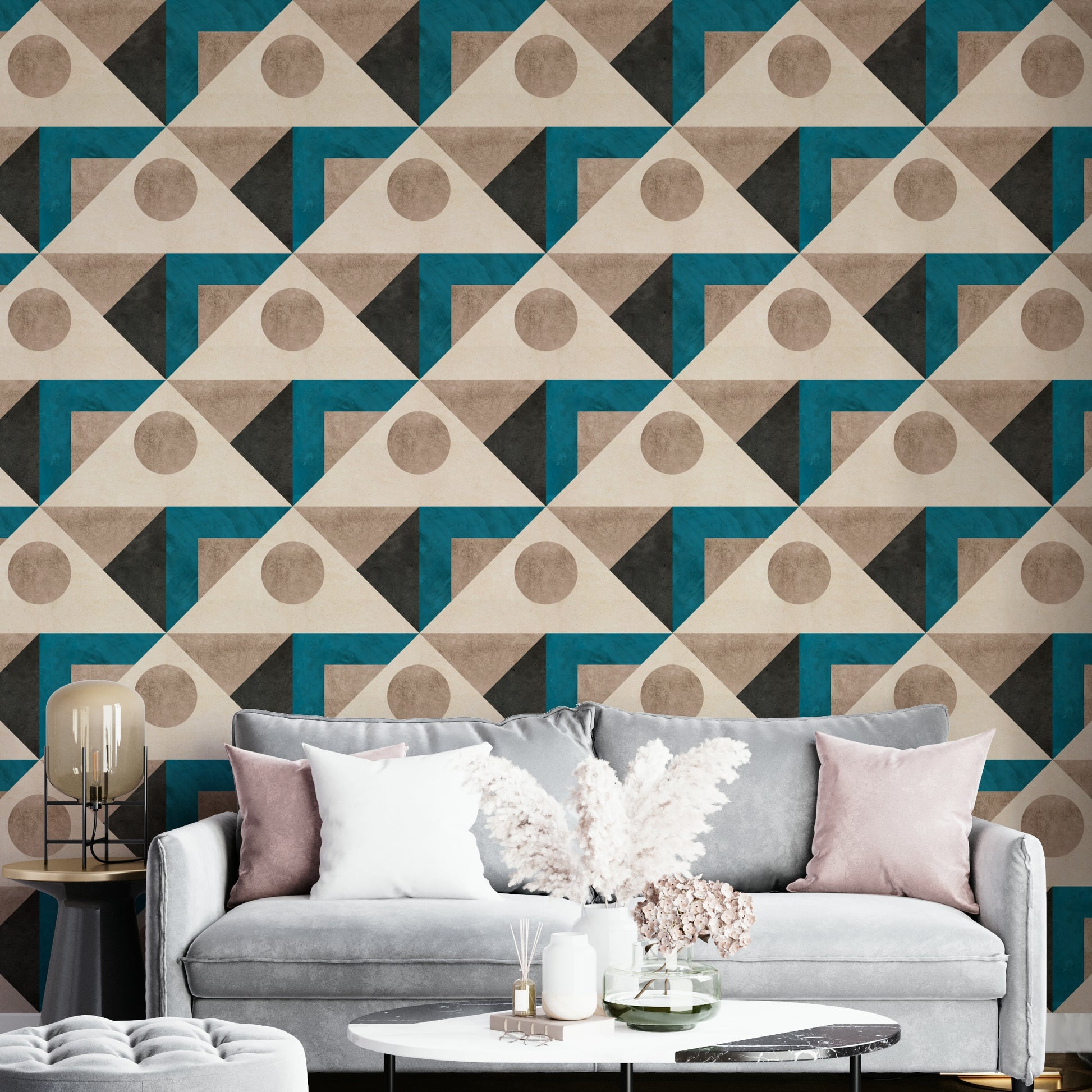 Mid-century modern terrazzo wall wallpaper

