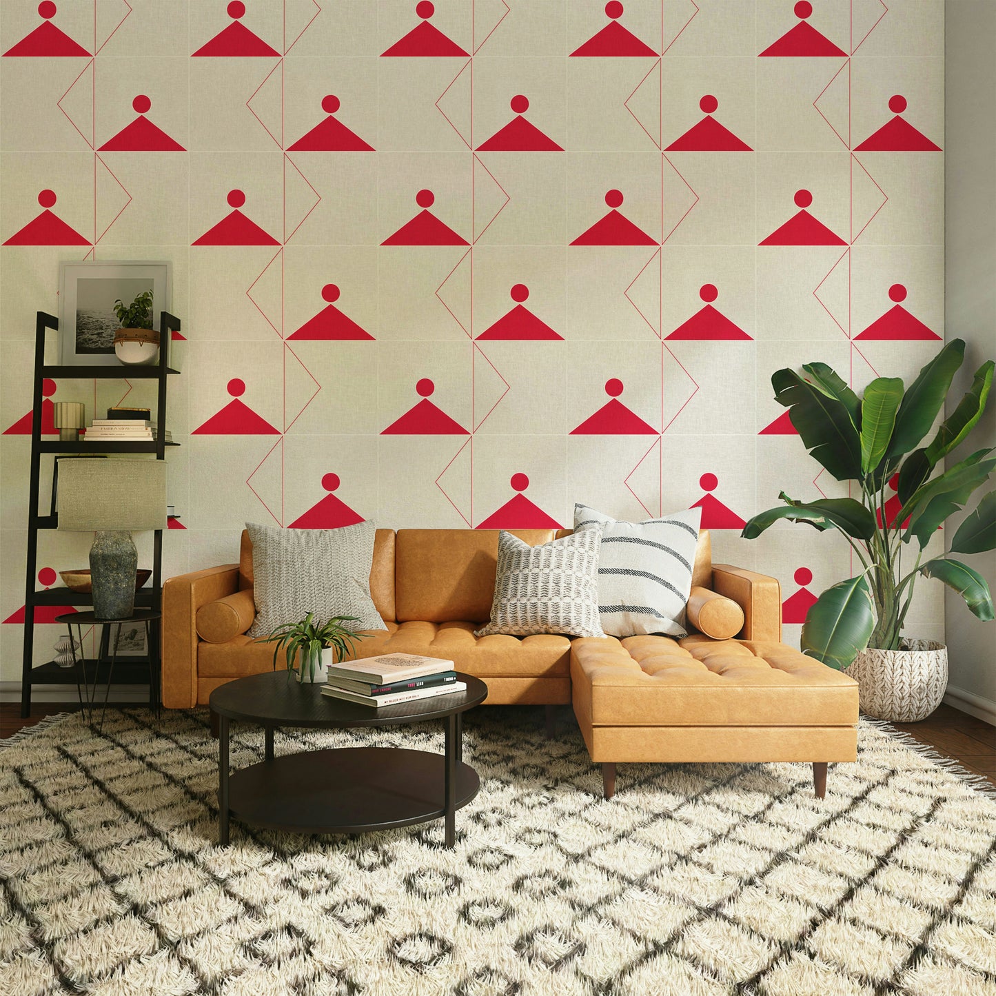 Geometric Textile Wallpaper⁠