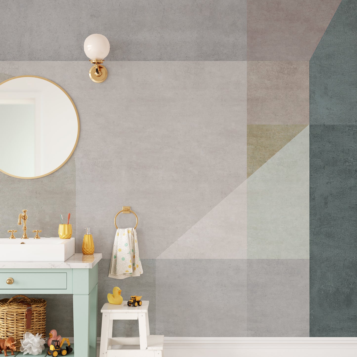 Geometric Vector Pastel Wallpaper Murals - Giffywalls