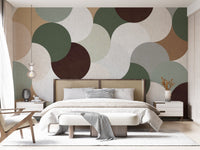 Diamond grid wallpaper for walls in neutral colors

