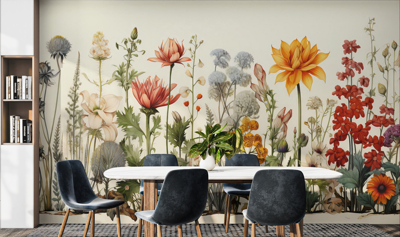 Flora Elegance Botanical Wallpaper - Giffywalls