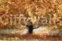 A high-quality serene leaf wall mural for walls.